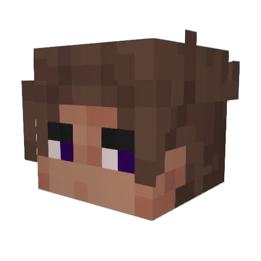 Kaccirchik_ Minecraft avatar head, 3D render