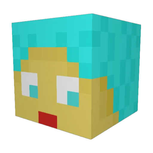 KaceyShadow Minecraft avatar head, 3D render