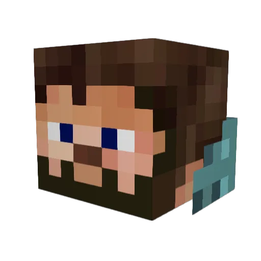 Kache_Pi Minecraft avatar head, 3D render