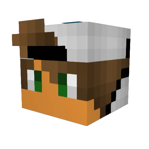 KachiWTF Minecraft avatar head, 3D render