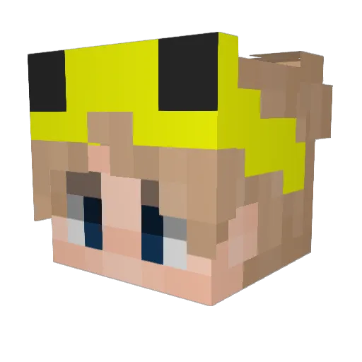 Kachiah Minecraft avatar head, 3D render