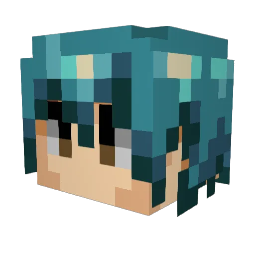 Kachide Minecraft avatar head, 3D render