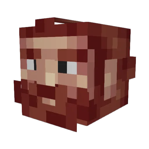 Kachiyun Minecraft avatar head, 3D render