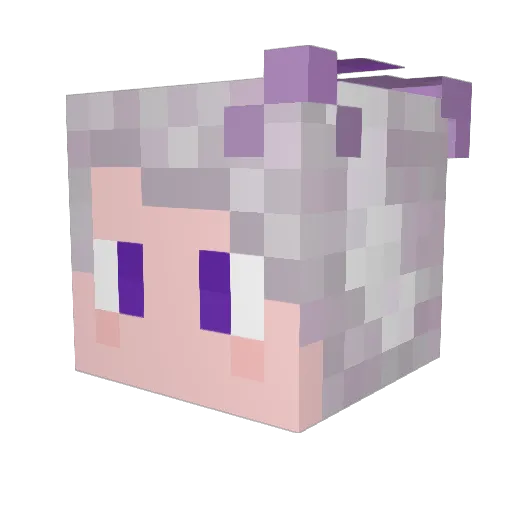 Kacho_9 Minecraft avatar head, 3D render