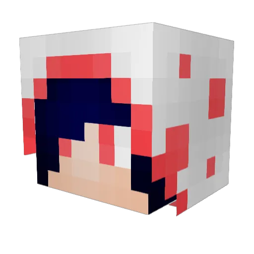 Kachooty Minecraft avatar head, 3D render