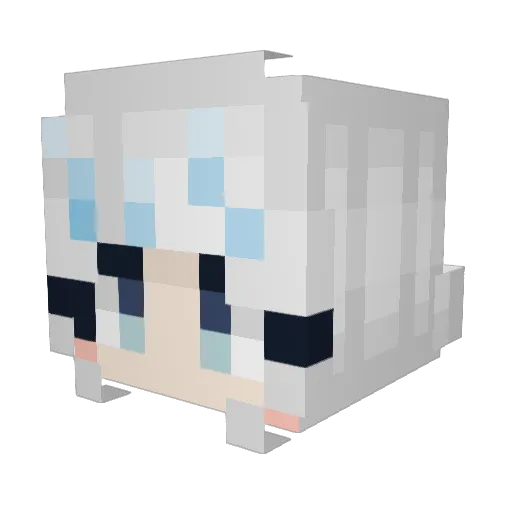 Kachow000 Minecraft avatar head, 3D render