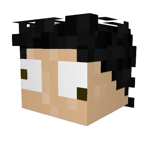 KachowVin Minecraft avatar head, 3D render