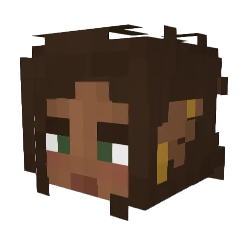KaciiGamer Minecraft avatar head, 3D render