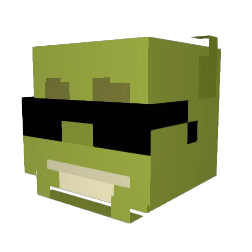 KackBeutelHD Minecraft avatar head, 3D render