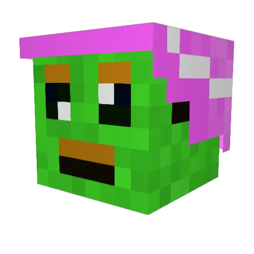 Kack_Pou Minecraft avatar head, 3D render
