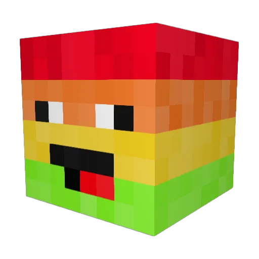 Kackboooon Minecraft avatar head, 3D render