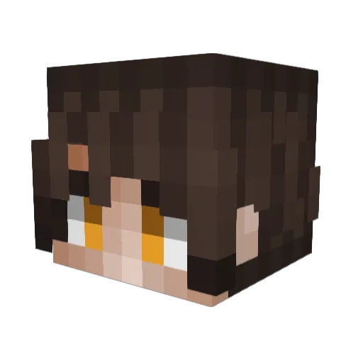 Kacm Minecraft avatar head, 3D render