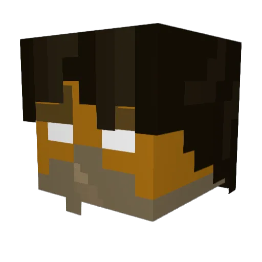 KacoPura Minecraft avatar head, 3D render