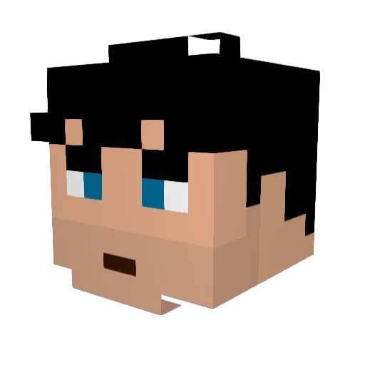 Kacpaar Minecraft avatar head, 3D render