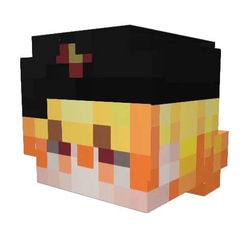 KacpeQuu Minecraft avatar head, 3D render