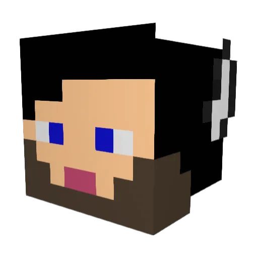 KacperPeP Minecraft avatar head, 3D render