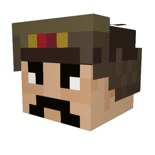 Kacperek11 Minecraft avatar head, 3D render