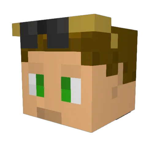 Kacperio Minecraft avatar head, 3D render