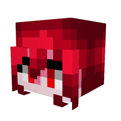 Kacrow Minecraft avatar head, 3D render