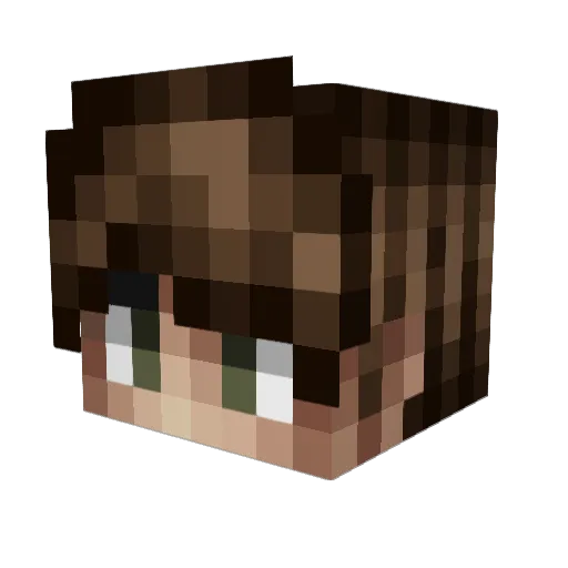 Kacu99 Minecraft avatar head, 3D render