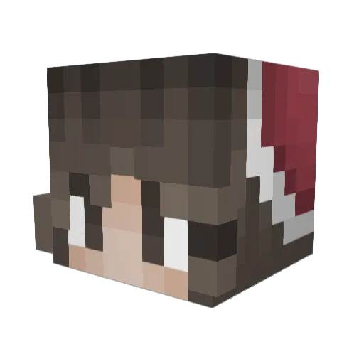 Kacuna13 Minecraft avatar head, 3D render