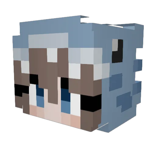 Kacung_Gemink Minecraft avatar head, 3D render