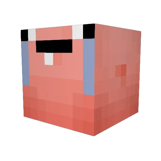 Kacuszga Minecraft avatar head, 3D render