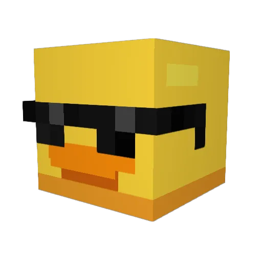 Kaczka145 Minecraft avatar head, 3D render