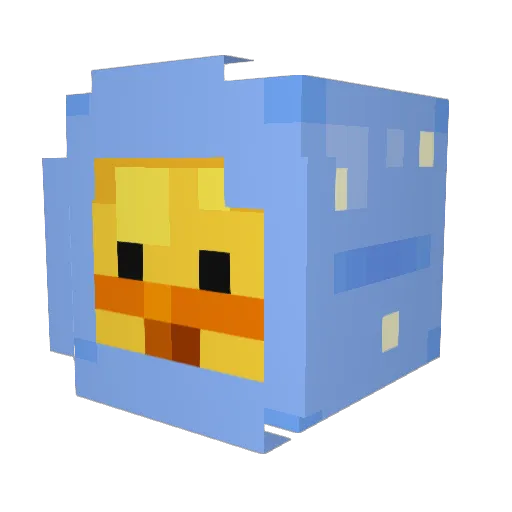Kaczkaa_a Minecraft avatar head, 3D render