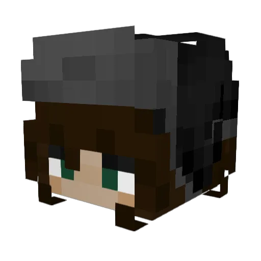 Kaczkella Minecraft avatar head, 3D render