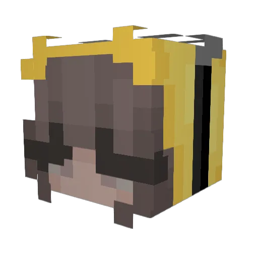 Kad1ee Minecraft avatar head, 3D render