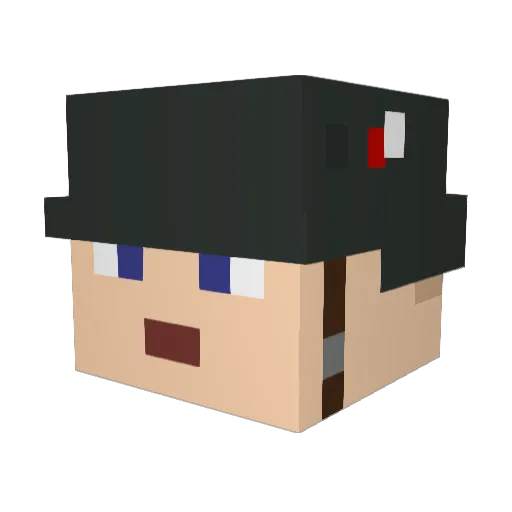 Kada06 Minecraft avatar head, 3D render