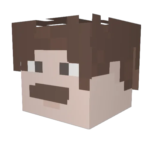 Kadamo Minecraft avatar head, 3D render