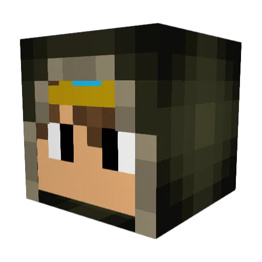KaddixAUT Minecraft avatar head, 3D render