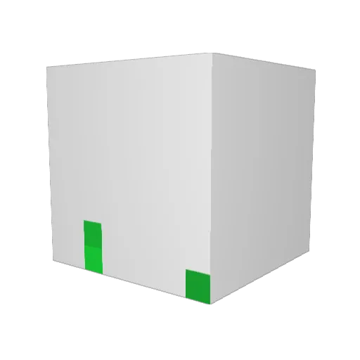 Kadena Minecraft avatar head, 3D render