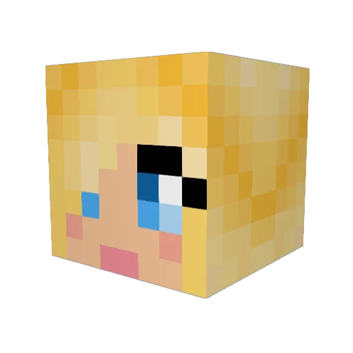 Kadie0116 Minecraft avatar head, 3D render