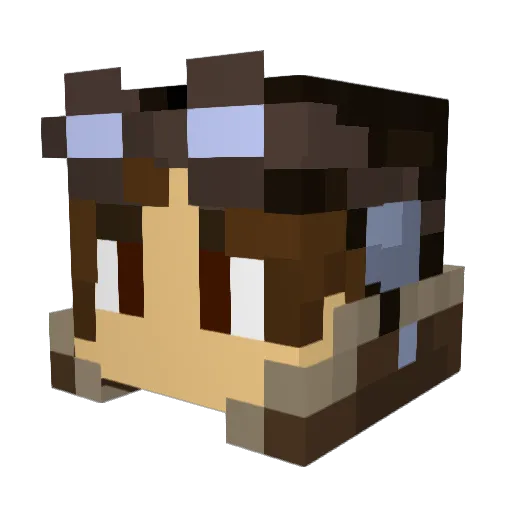 Kadiekay Minecraft avatar head, 3D render