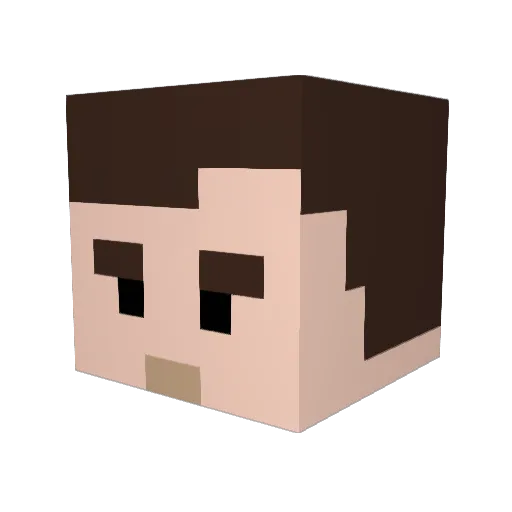KadinTM Minecraft avatar head, 3D render