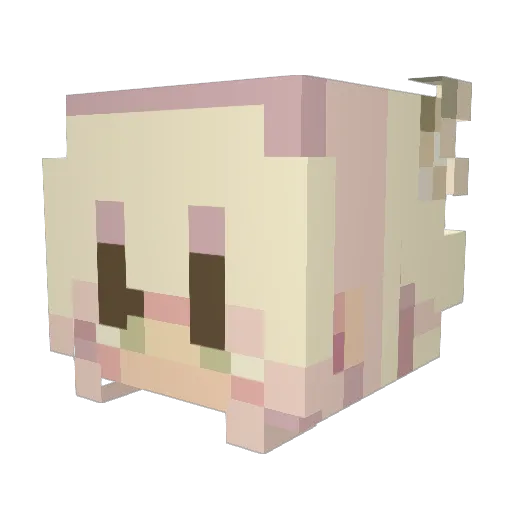 Kadinna Minecraft avatar head, 3D render