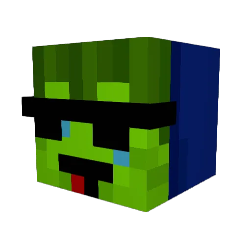 Kadlubas Minecraft avatar head, 3D render