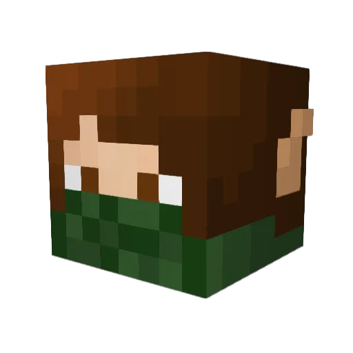 Kado_Sarat Minecraft avatar head, 3D render