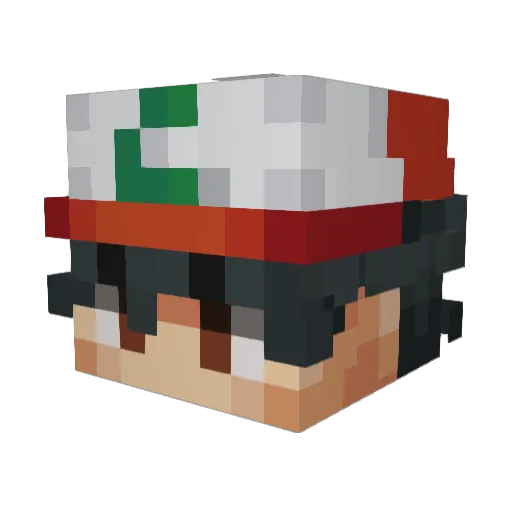 Kadolin17 Minecraft avatar head, 3D render