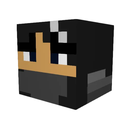 Kadough Minecraft avatar head, 3D render