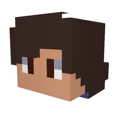 KadoxPL Minecraft avatar head, 3D render