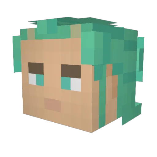 Kadronk Minecraft avatar head, 3D render