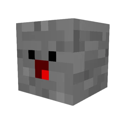 Kadudel Minecraft avatar head, 3D render