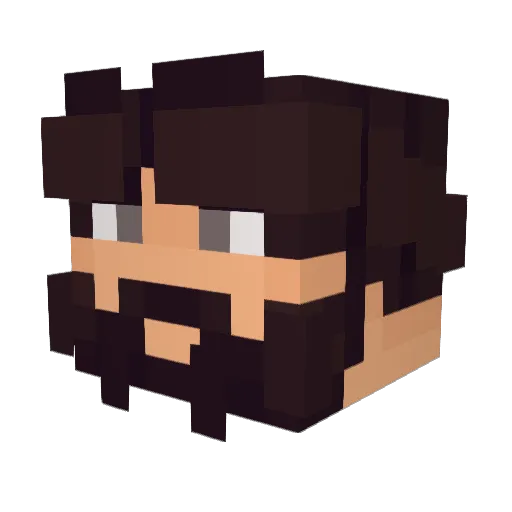 Kadukununu Minecraft avatar head, 3D render