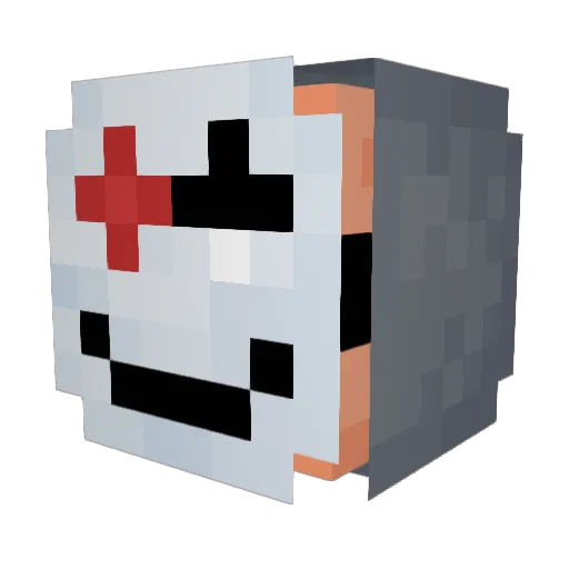 Kadzicu Minecraft avatar head, 3D render