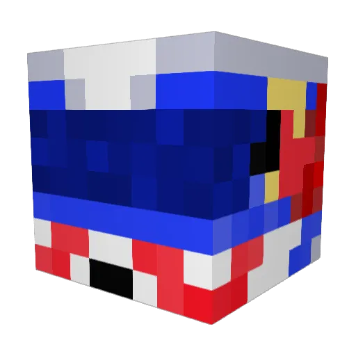 KaeKM Minecraft avatar head, 3D render