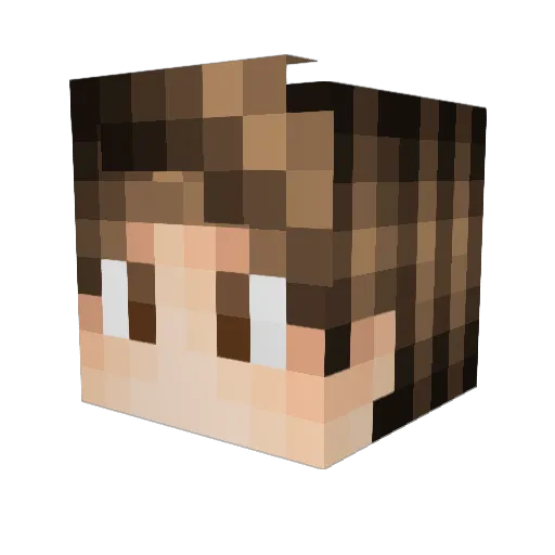 KaeVVV Minecraft avatar head, 3D render